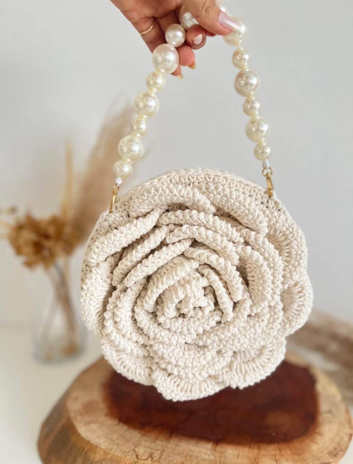 Bolsa Flor em crochê